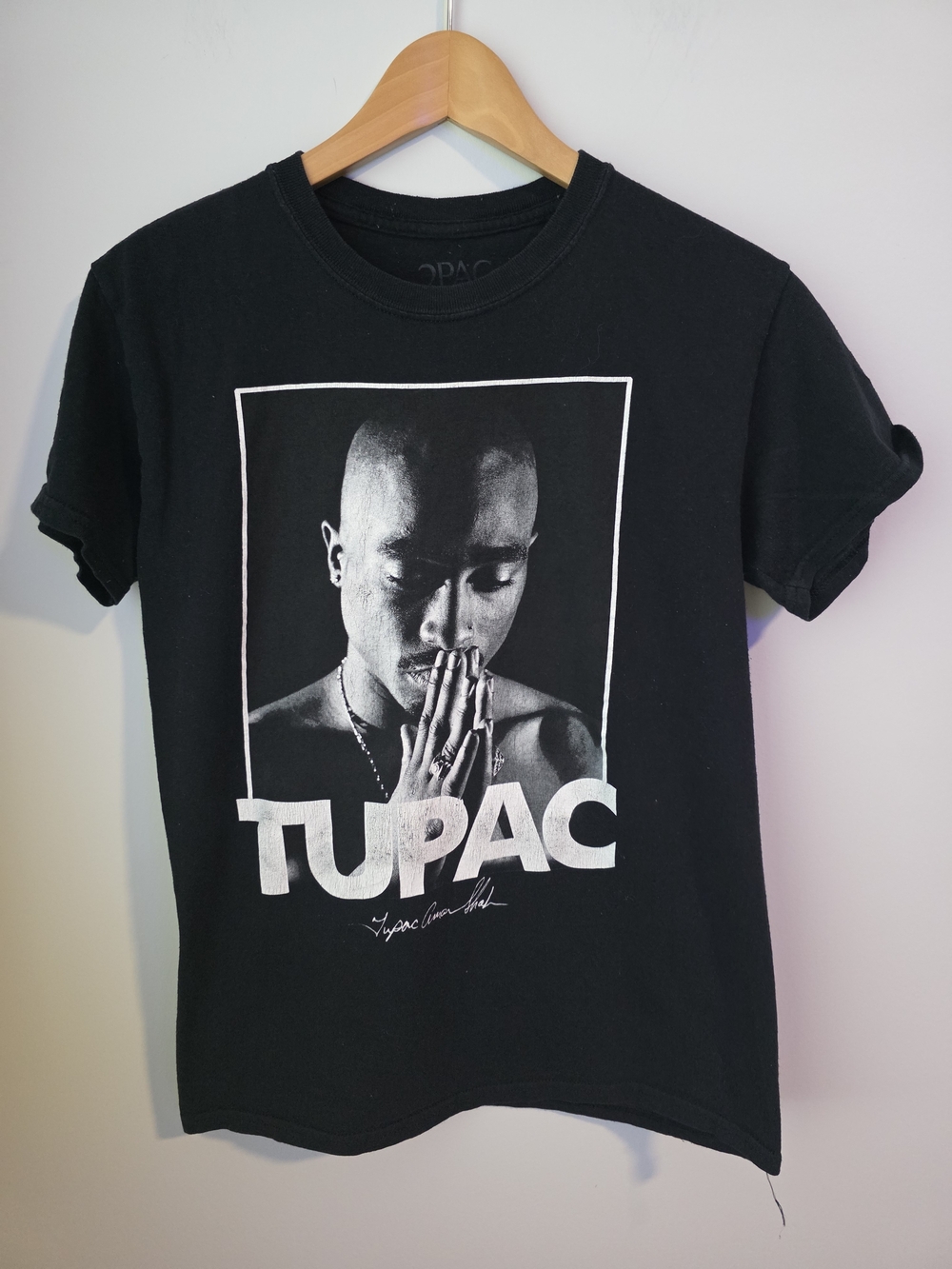 2Pac Graphic Band Tee Black Short Sleeve T-Shirt Size Small